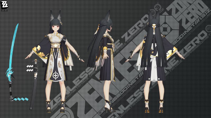 [ZZZ - 2.8 BETA] Miyabi skin renderThanks to Chi for the render.